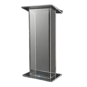 customized luxury modern clear acrylic podium rostrum plastic speaker rostrum stand