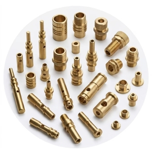 บริการงานกลึง CNC ชิ้นส่วนเชื่อมต่อไฟฟ้าแบบกำหนดเองจากโรงงานผู้ผลิต (OEM) ชิ้นส่วนทองเหลืองชุบทอง ขึ้นรูปด้วยเครื่องกลึง CNC - Product Image 1