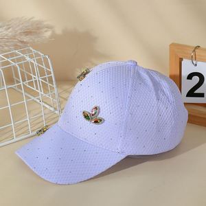 Vintage Bright Hot Diamond Showing Face Small Cap Gypsy Rhinestone Mesh Adjustable Baseball Cap Sunshade Sunscreen Wholesale - Product Image 3