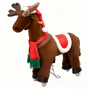 Nuevo Caballo Mecánico de Peluche con Forma de Reno Navideño, Juguete Montable, Regalo de Navidad para Niños - Product Image 1