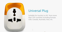 Adaptor Charger Perjalanan 3-in-1 Terbaru, Ringkas, Kontrol Sensor Sentuh, 2 Soket USB Tipe-C, Daya Keluaran 20W, AC DC, Tiga Colokan UK