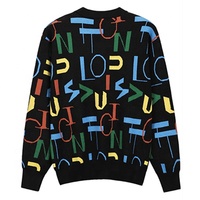 2022 personnalisé OEM & ODM hommes pull pull lettre Jacquard pull à manches longues tricoté hommes vêtements tricots coton pull hommes