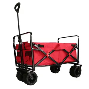 Transport facile-parfait wagon pliant extérieur plage électrique camping wagon pliant avec sac à main