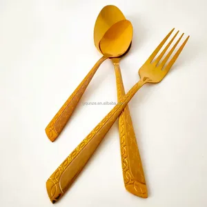 Phương Tây Dao Kéo Thiết Lập Chất Lượng Cao Thép Không Gỉ Bạc/Vàng Flatware Nhà Bếp Cưới Ngã Ba Dao Và Muỗng Thiết Lập