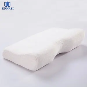 Cushion Pillow Comfy Self-Adjustable B Shape Bamboo Fabric Cover Bed Memory Foam Curved Cushion Pillow