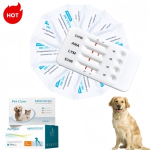 Canine CDV CPV EHR ANA BAB LYME <span class=keywords><strong>IGG</strong></span> LEPTO GIA <span class=keywords><strong>Test</strong></span> rapide Parvo Influenza Ehrlichia Heartworm <span class=keywords><strong>Test</strong></span> <span class=keywords><strong>Kit</strong></span> pour animal de compagnie - Product Image 2