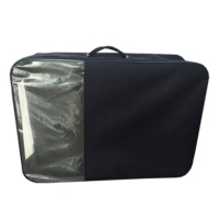 Sac d'emballage en PVC souple transparent avec fermeture éclair et fil d'acier