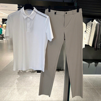 Chemise de golf pour homme de style coréen, anti-UV, douce, légère, à séchage rapide, respirante, extensible, vêtements de sport à manches courtes