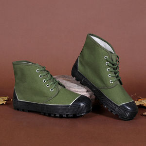 Zapatos de Trabajo de Caña Alta para Hombre, Color Verde Oliva, Suela de Goma Antideslizante, Transpirables, Botas de Seguridad para la Construcción, Tacón Bajo, para Uso Laboral en Exteriores - Product Image 3