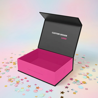Boîte cadeau rigide pliable écologique personnalisée avec fermeture magnétique, laminage mat, revêtement UV, boîte d'emballage pour bijoux