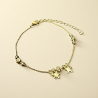 Bracelet empilable ajustable tendance, style étoiles dorées fascinantes, bijoux de fête, breloques pour femmes, vente chaude