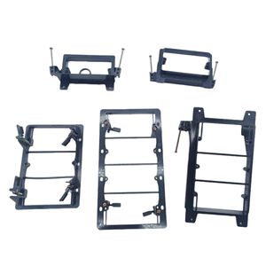 3 Gang Rectangle Noir Nouveau Travail <span class=keywords><strong>Anneau</strong></span> de Boue Basse Tension Support de Montage de Plaque Murale Surfaces Bois US - Product Image 4