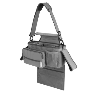 Organizador multifuncional con diseño de logotipo personalizado para cochecito de bebé, bolsa colgante con portabotellas, almacenamiento, cambio de pañales - Product Image 3