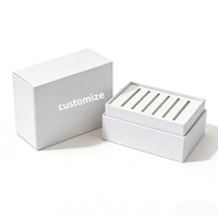 Boîtes rigides recyclables blanches minimalistes de forme carrée pour emballages cosmétiques, blush, crème pour les yeux, flacons, sérums, compléments alimentaires, sur mesure