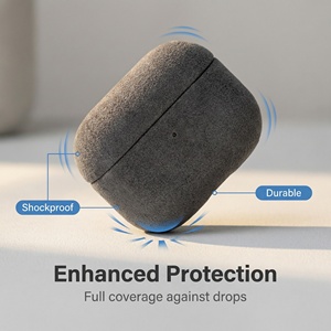 Funda Protectora Suave de Alcántara para <span class=keywords><strong>AirPods</strong></span> 1/2/3/4/Pro/Pro2, Compatible con Todos los Modelos - Product Image 4