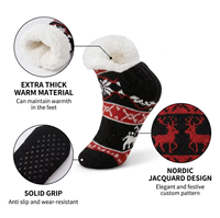 Bottes d'intérieur chaudes en sherpa pour femme, doublées polaire, respirantes, antidérapantes, pour l'hiver, cadeaux de Noël en gros