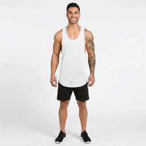 <b>Men's</b> Plus Size <b>Singlet</b> Casual Summer Tank Tops Blank Casual Bodybuilding Gym Cotton Vest - Product Image 1