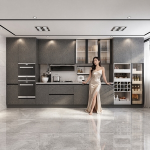 OPPEIN Livraison Rapide Américaine Sur Mesure Modulaire Design Moderne Meuble de Cuisine - Product Image 1