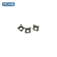 Plaquette de tournage CNC CCGT060202 en carbure revêtu PVD pour alliage d'aluminium, haute brillance, OEM
