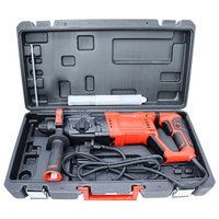 Marteau perforateur rotatif électrique professionnel industriel 1200W DC-JL2801 avec moteur à balais, poignée ergonomique en L et sac de transport sécurisé pour le bricolage