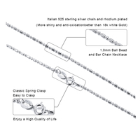 RINNTIN SC23 Fournisseurs chinois Collier en argent sterling 925 italien avec chaîne en bambou Vente en gros