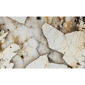 Piastrelle di Lusso in Pietra di Quarzo per Pavimenti e Pareti, Lastre di Quarzite Bianco Crema Argento Lucidate, Quarzite <span class=keywords><strong>Patagonia</strong></span> - Product Image 4