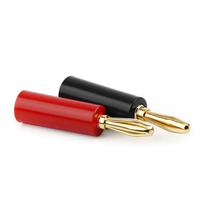 Konektor Steker Pisang Berlapis Emas 4mm untuk Kit Konektor Terminal Adaptor Speaker Audio Video