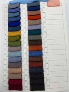 Tissu en polyester 100% de qualité supérieure, effet lin froissé, texture tissée, 150g, pour vêtements printemps-été - Product Image 6