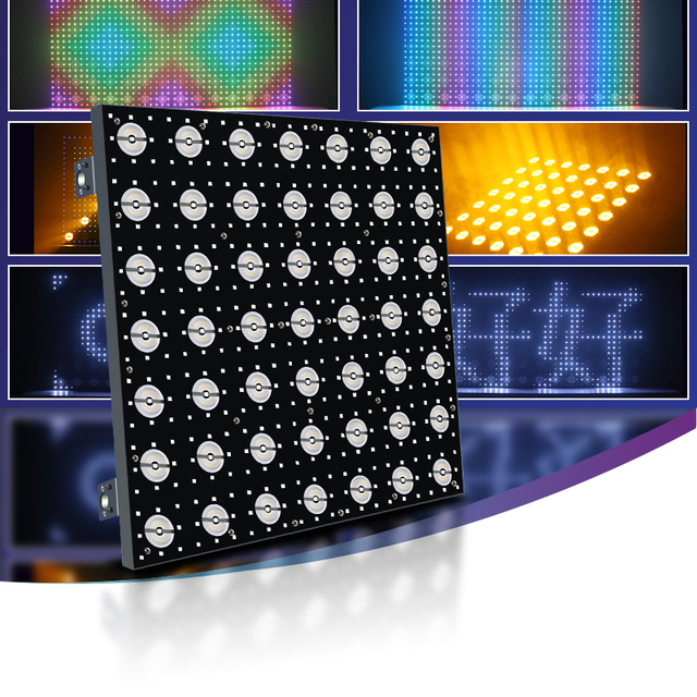 AICPOSE Factory Price 49PCS 10W Stage Matrix Blinder Panels Light RGB 3in1 DMX512 LED COB High CRI 95