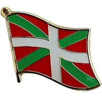 Fabricant de badges drapeau basque, vente directe, procédé de peinture au four, estampage, artisanat métallique pour le sport et la Fête nationale