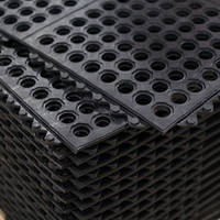 Tapis modulaires en caoutchouc pour extérieur, 36x36 pouces, avec drainage par trous