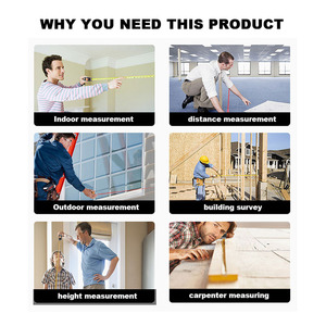Mufasha Laser Khoảng Cách Meter 60M Laser Rangefinder Đo Kỹ Thuật Số Khu Vực Khối Lượng Mini Cầm Tay Phạm Vi Finder Thiết Bị Đo - Product Image 3