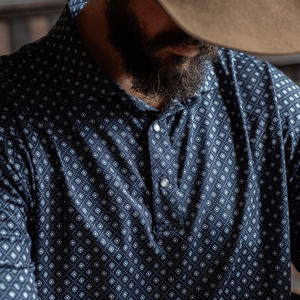 Erkekler için yüksek kalite <span class=keywords><strong>Polo</strong></span> gömlekler hızlı kuru atletik ince yükseklik esneklik Vintage baskı Golf erkekler gömlek - Product Image 5