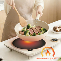 Tapis résistant à la chaleur en silicone rond avec trou suspendu, porte-pot de qualité alimentaire Trivet pour cuisine, protecte