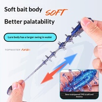 Leurre souple artificiel en TPE en forme de concombre de mer à queue de pagaie, leurre de pêche bionique pour eau douce, leurre minnow transfrontalier