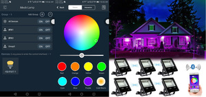 Projecteur LED en aluminium moulé sous pression, étanche IP66, lumière blanche mixte RGB pour scènes extérieures - Product Image 5