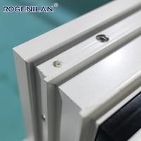 Ventanas Francesas Rogenilan Personalizadas, Resistentes a la Intemperie, con Vidrio Bajo Emisivo, Ventanas Abatibles de Aluminio con Rejilla