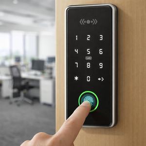 Cerradura Digital Electrónica Comercial de Aluminio Plateado con Huella Dactilar para Hotel, Dormitorio, Motel y Taquillas Metálicas - Product Image 4