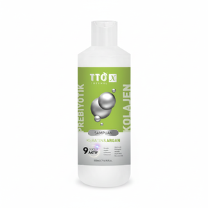 Shampooing unisexe hydratant et nourrissant TTO-X prébiotique et collagène, kératine et argan 500 ml - Product Image 2