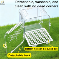 Cage de transport portable en plastique transparent pour perroquets, cage de voyage extérieure pour calopsites, perruches, agapornis et petits oiseaux