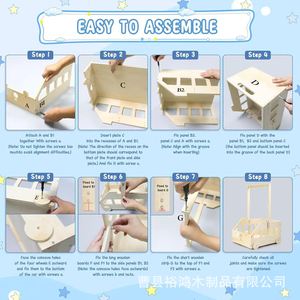 Estante de Almacenamiento de Ropa de Bebé de Madera con Perchas y Caja para Juguetes, para Organización de Ropa de Recién Nacidos de 0 a 12 Meses, Uso en Escritorio - Product Image 4
