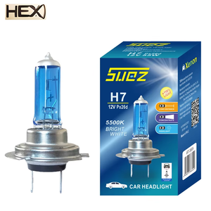 5500k सुपर उज्ज्वल h7 हैलोजन बल्ब कार हेडलाइट बल्ब 7 100w Halogen लैंप कार हेडलाइट रिप्लेसमेंट बल्ब सुपर व्हाइट ब्लू ग्लास - Product Image 1