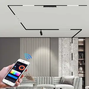 Led smart magnet track lamps controllo app home commercial linear spot da incasso a soffitto 10w 12w 20w 48v binario luminoso a binario magnetico