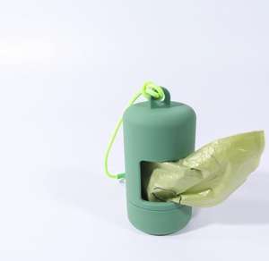 Yeni köpek kaka torbası tutucu için tasma köpek atık torbası kutusu elastik döngü ile taşınabilir hafif silikon sahipleri için Pet <span class=keywords><strong>Doggy</strong></span> - Product Image 6