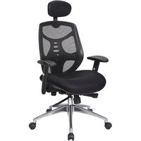 Kabel Chaise de bureau design moderne haut de gamme avec rotation à 360 et soutien du cou en maille Confort exécutif