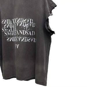 T-shirt Homme Oversize Personnalisé OEM 280G Vintage Délavé Manches Courtes Imprimé Sérigraphié Effet Vieilli - Product Image 4