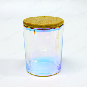 High Quality Round Transparent Large <strong>Candle</strong> <strong>Jars</strong> Empty Electroplating Empty Luxury <strong>Candle</strong> <strong>Jars</strong> with <strong>Lids</strong> for <strong>Candle</strong> Making - Product Image 1