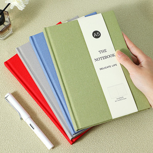 Journal relié en lin personnalisé A5 100 feuilles, agenda fantaisie, fournitures scolaires, carnet de haute qualité - Product Image 2