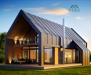 Villa Triangulaire Moderne de Luxe Écologique Durable Imperméable à l'Eau à Énergie Solaire Préfabriquée en Bois et Structure Acier - Product Image 3