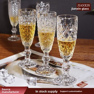 Diamante De Luxo Leve Gravado Cálice Criativo Moderno Cristal Vermelho Vidro De Vinho High-End Isolado para Ondulação De Água De Vidro De Champanhe - Product Image 4